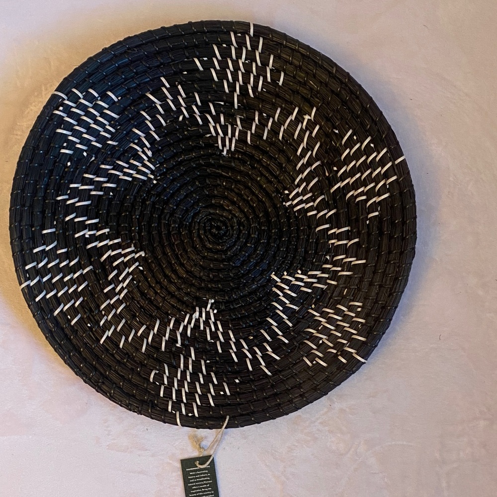 Black and White Woven Wall Accent